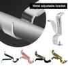 Metal Curtains Rod Support Holders Durable Crossbar Fixing Clip Clamp Curtain Rods Bracket  Home