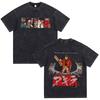Anime Akira Vintage Washed T Shirt 90s Science Fiction Movie Shotaro Kaneda Short Sleeve T Shirts Cotton Casual Loose T-shirts