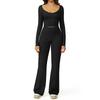 JYL Quick Dry Brushed Yoga Set Hollow Back High Waist Outfit