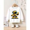 Kids Sweatshirt Creative Robot Print Casual Crew Neck Long-sleeved Sweatshirt, Trendy Pullover Sportswear For Spring And Autumn