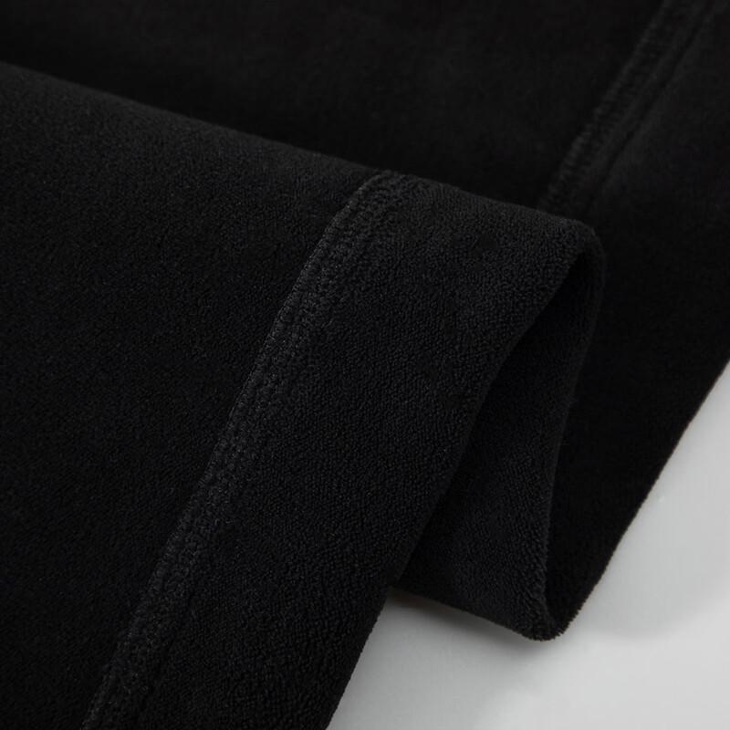 RAIN.CUN Women's Plus Velvet Black Cigarette Jeans