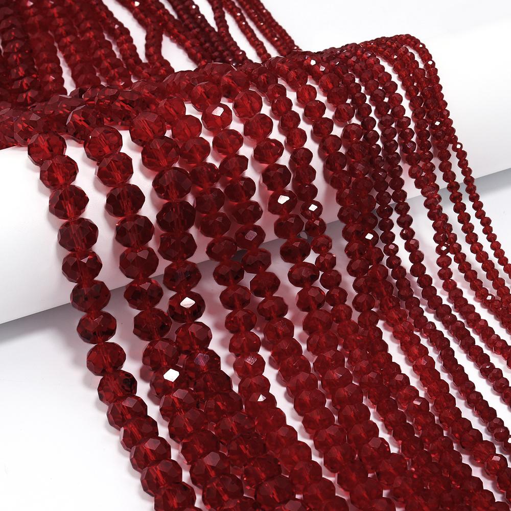 3/4/6/8/10mm Faceted AB Clear Glass Crystal Rondelle Beads Colorful Loose Spacer Beads For Jewelry Making DIY Bracelet Necklace