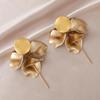 Pinkdudu Resin Petals Long Tassel Drop Earrings Pearl Luster Flower Stud Earrings PD2383