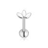 ASTM F136 G23 Titanium Snake Bee Drop Threadless Piercing Moon Cross Push In Labret Stud Flower Leaf Pin Daith Conch Earring 16G