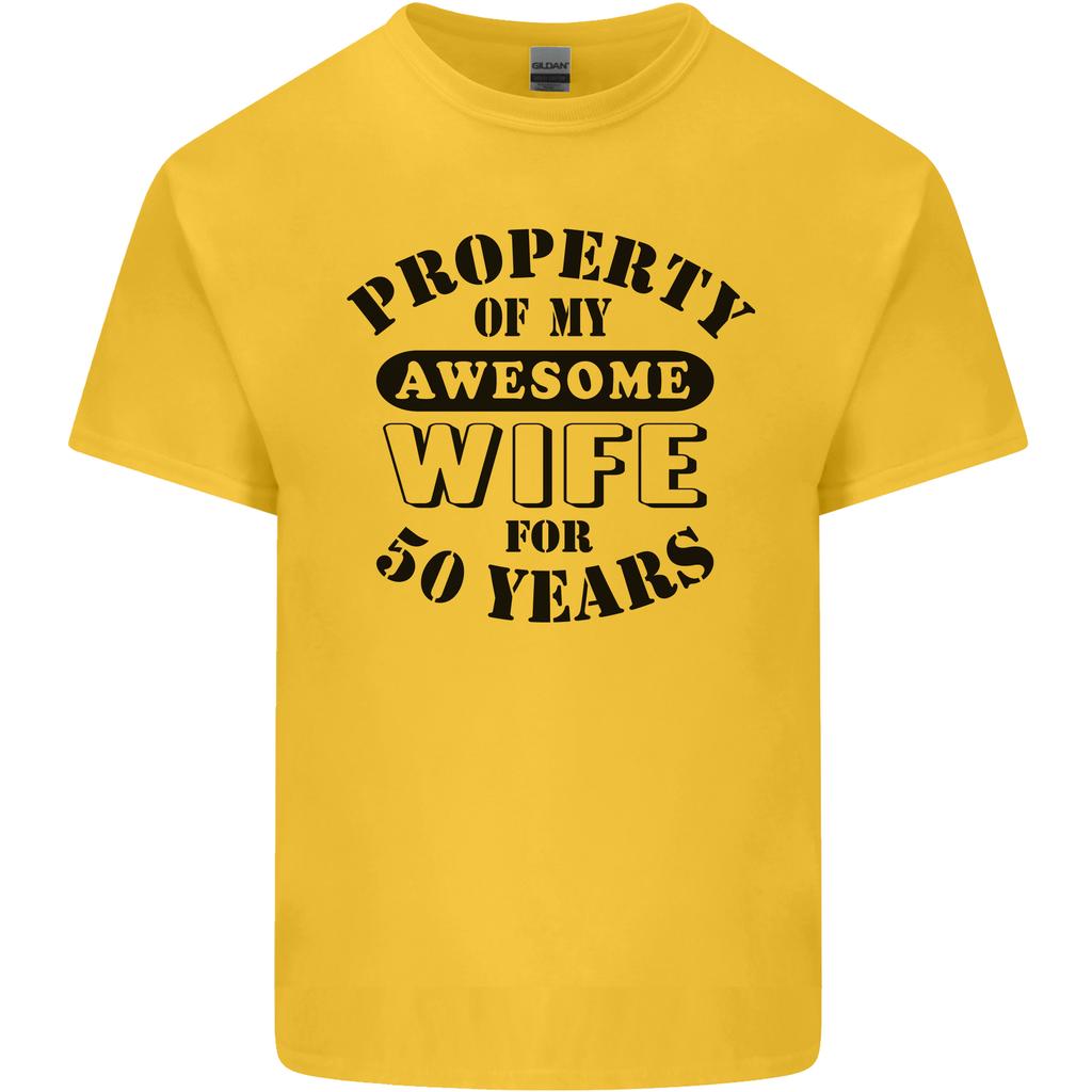 50th Wedding Anniversary 50 Year Funny Wife Unisexs Light Cotton TShirt