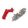 50pcs Golf Shoe Spikes Carbon Steel Rust Proof Anti Slip Spikes with Spike Wrench Track for Sports