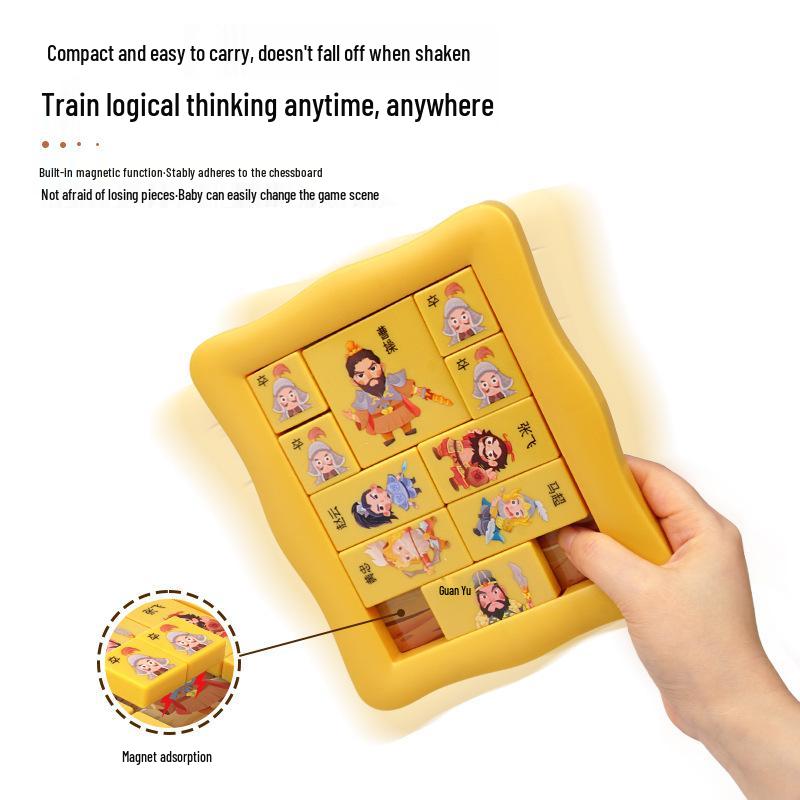 Pan Duoduo Digital Magnetic Huarongdao Puzzle for Kids - Educational Brain Teaser Toy for Children's Cognitive Development and Gift.