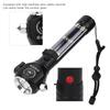 Solar Power Working Lamp Outdoor Defensive Strong Light Multifunction Emergency Flashlight with Safety Hammer