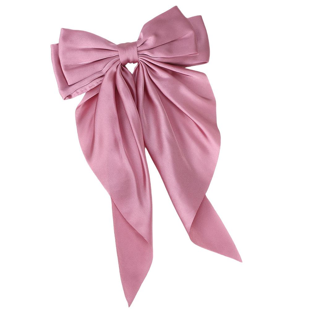 Solid Color Large Bow Hairpin Jk Ponytail Clip Lolita College Style Japanese Girl Hair Accessories 5012