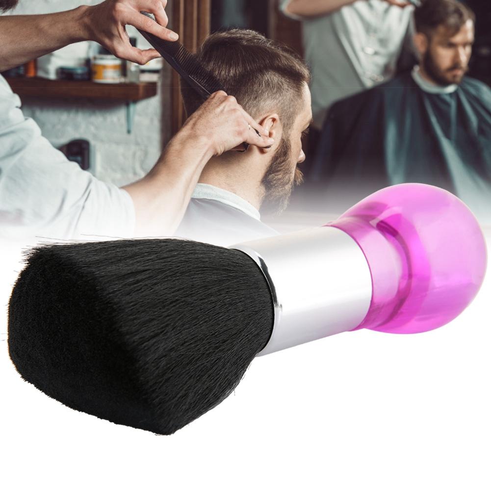 Neck Face Duster Brush Barber Hair Clean Hairbrush Cutting Hairdressing Styling Tool (Pink)