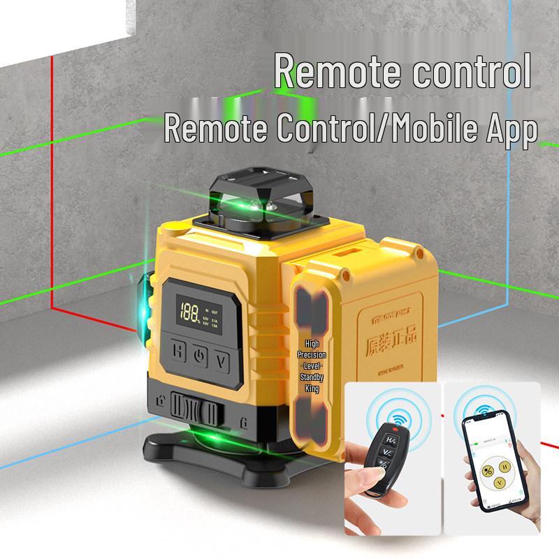 High-Precision Outdoor Infrared 12-Line Laser Level with Auto Leveling