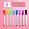 Magnetic Erasable Whiteboard Marker: Water-Based Colored Pen for Children, Crayon & Paintbrush for Drawing and Teaching.