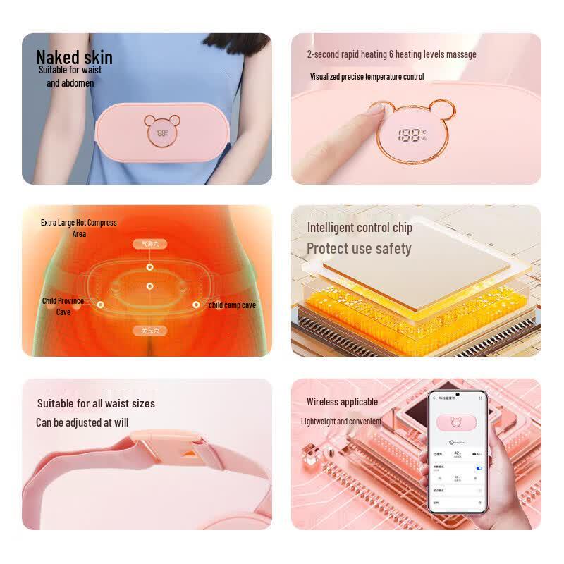 WayourCare Menstrual Relief Heating Waist Massager CN plug (adapter included)