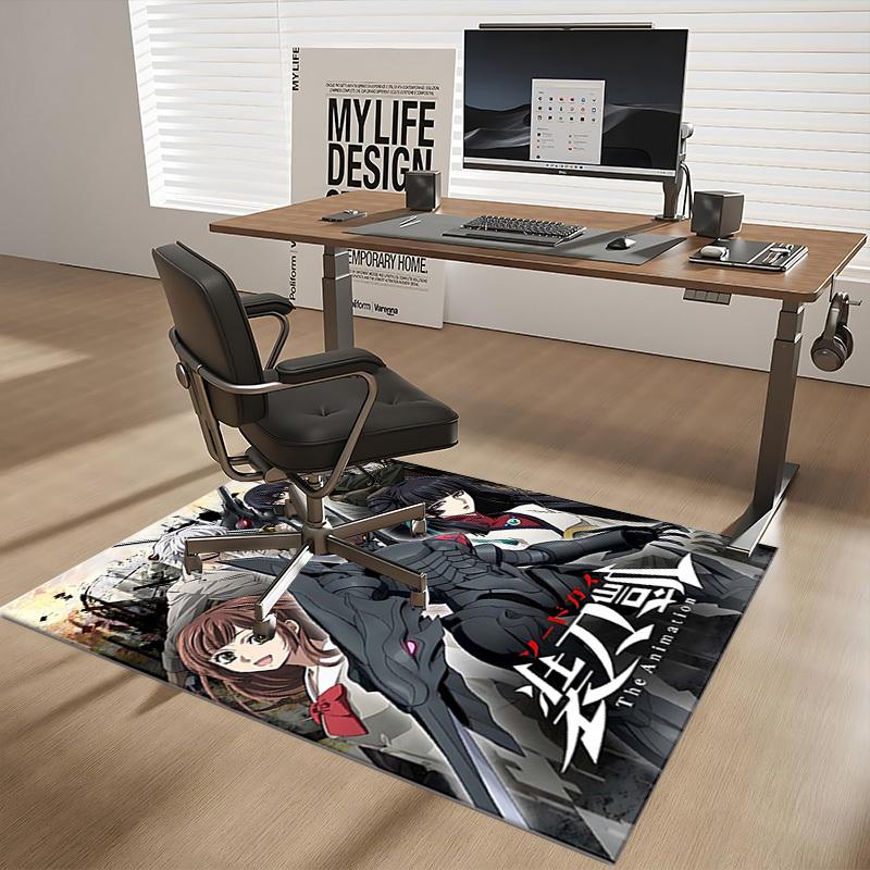 1 Stück Sword Art Online: Asuna & Kirito Anime Stuhlmatte - Rutschfeste Büromatte für Schreibtisch, Gaming-Zimmer-Dekoration, Saisonale Geschenkidee.U097