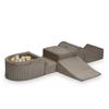 Foam Playground with a Hill Corduroy Toffee 100 Balls: Pearl, Beige, Gold, Light Gold