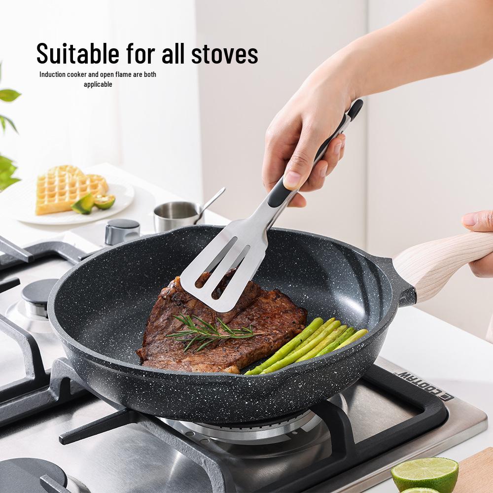 Non-Stick Flat-Bottomed Frying Pan for Steak, Omelette, Pancake, Breakfast, Stir-Fry, Gas & Induction Cookers