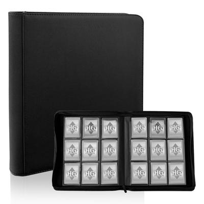 HG CHASING TRIBE Card File Loader Trading Card PU Waterproof and 9 Holds 252 Top Loaders Large Capacity Card Sticker Collection Trading Card Case Top