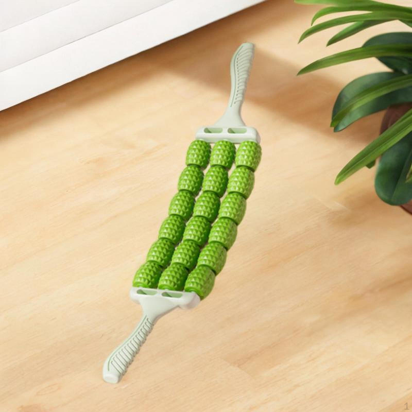

3-рядный ручной ролик для массажа икр и спины зелёный