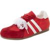 Leather German training shoes women's low-top leather sports board shoes new lightweight and versatile soft-soled casual shoes