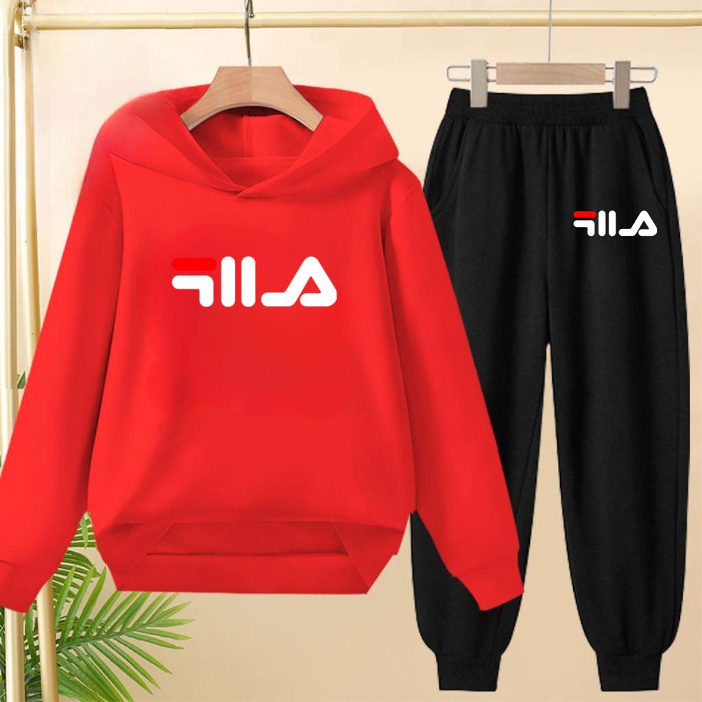 Children's Pullover Pink Coat Hoodie Sweatshirt Top + Pants Boys Girls Toddler 3-12Yrs Clothes Casual Sports Jogging Fashion Set