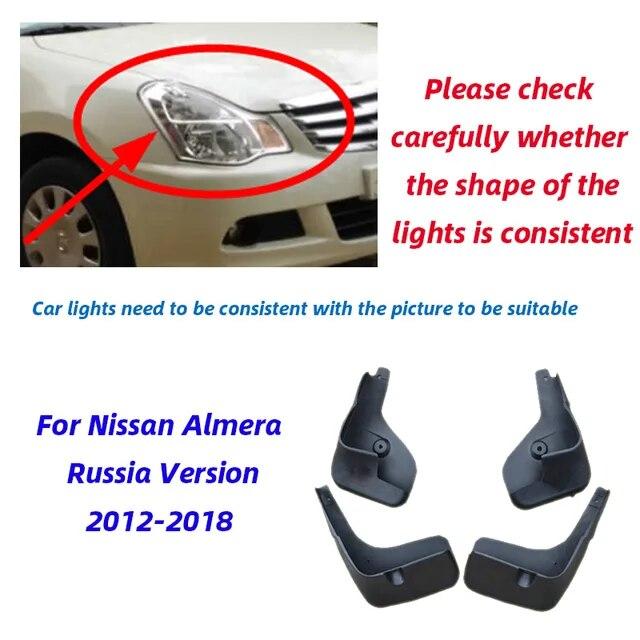 Auto-Schmutzfänger für Nissan Almera G11 Russland-Version / Sylphy 2012–2018, Spritzschutz, Schmutzfänger, Kotflügel, Kotflügel, G15 2013 2014 2015