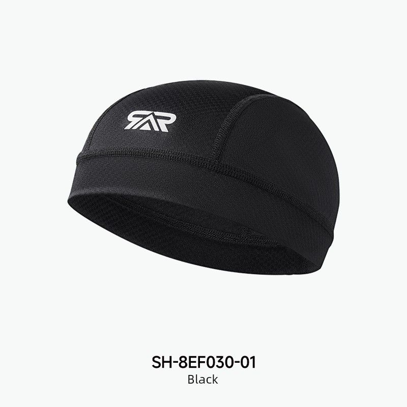 

Ice Silk Small Hat Bald Quick-Drying Breathable Cycling Helmet Lining Liner Sweat-Absorbent Sunscreen Skullcap Head Cover Cap Thin Black Free size head circumference (53-58cm)
