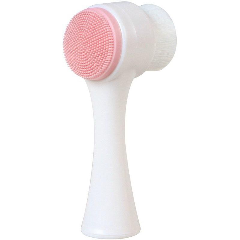 Double-sided Facial Cleansing Brush - Facial Cleansing Device with Soft Bristles and Silicone Material for The Face