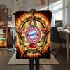 1PC FC Bayern Munchen Patterned Flannel Blanket Suitable For All Seasons for Home Decor Warmth and Comfort Gifts Holiday Present