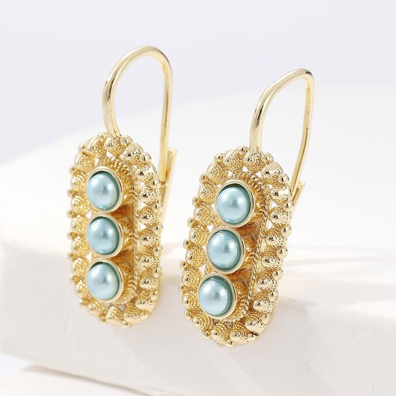 Винтажные резные серьги-подвески с бирюзой и золотым покрытием для женщин. Великолепные серьги-кольца для банкета. Ювелирные аксессуары Blue-green