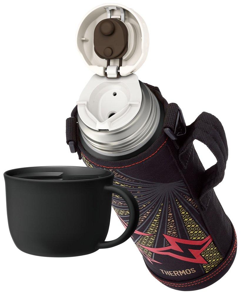 Thermos Vacuum Insulated 2-Way Bottle, 1.03L1.0L, BlackRed, FHO-1000WF BKR