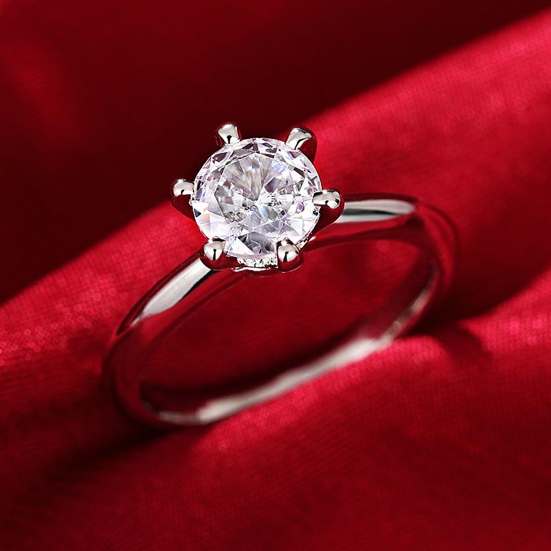

Кольца Huitan Crystal Round Cub Zirconia Brilliant Wedding Band Accessories for Women Luxury Proposal Obliegment Rings Jewelry 7