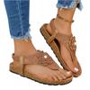 Women Summer Floral Crochet Thong Sandals Platform Flip Flops Slip On Slingback Casual Beach Shoes for Outdoor Wear