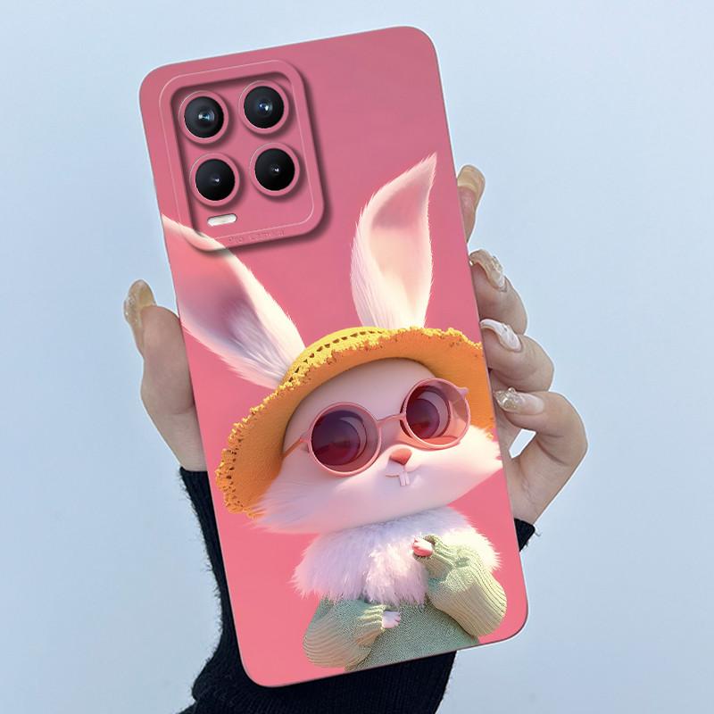 Phone Case For Realme 8 Pro 8i 8S 4G 5G Case Lovely Cartoon Flower Liquid Silicone Soft Shockproof Back Cover For Realme8 Bumper
