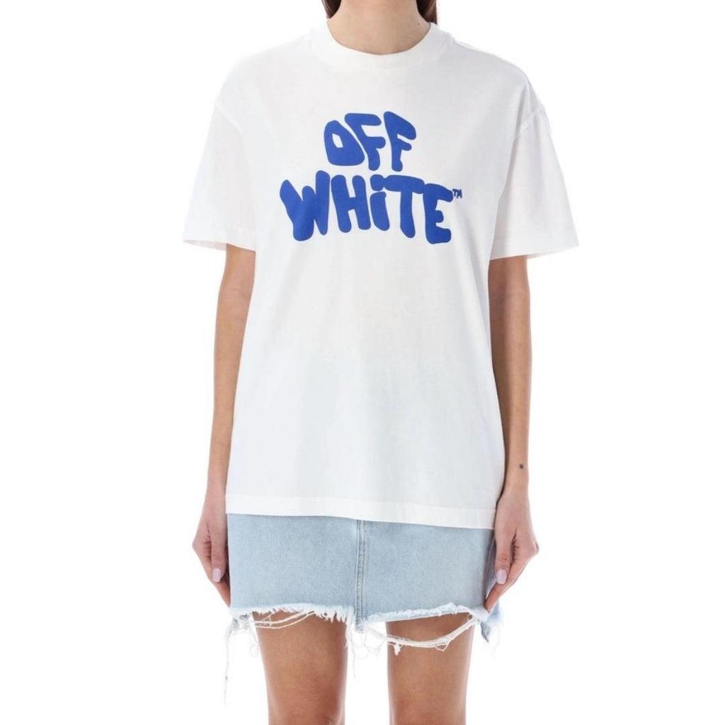 Off-White Unisex Adult 70s Logo Casual T-Shirt