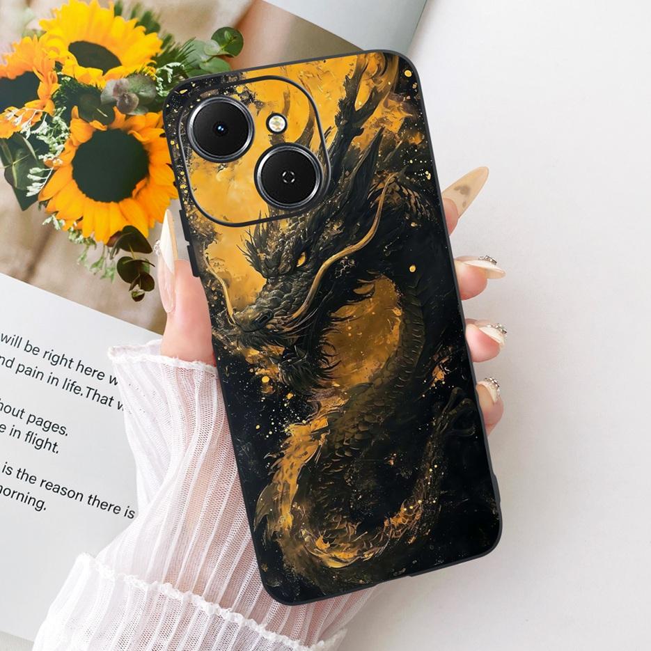 For Tecno Spark 40 Case KM5 Cute Lion Fashion Painted Cover Soft TPU Phone Cases For Tecno Spark 40C Spark40 C Back Cover Fundas