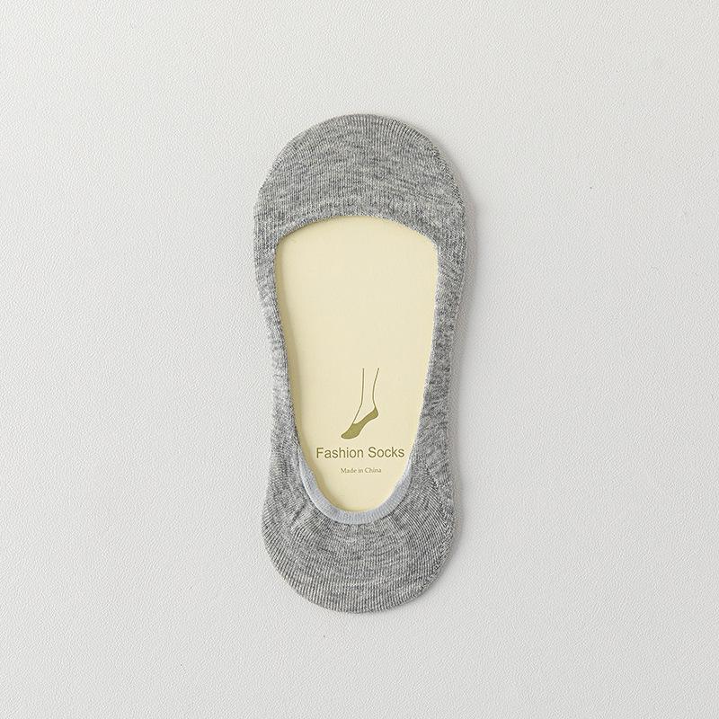 Female Summer Thin Cotton Non Slip and Odor Proof Shallow Mouth Invisible Heel Socks