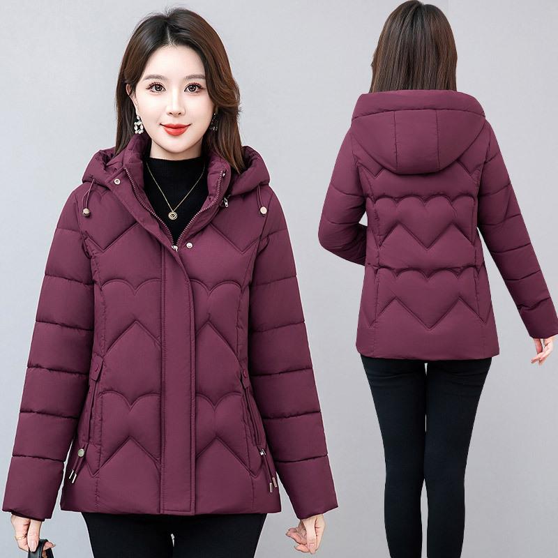 Foreign mother winter down cotton cotton jacket women's short waist thin cotton-padded jacket middle-aged and elderly thickened padded jacket