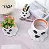 Candy Collection Bucket Ghost Decor, Halloween Planter Vase Cute Kindergarten Party Supplies Bucket, Bowl for Indoor Outdoor Home Display Decoration