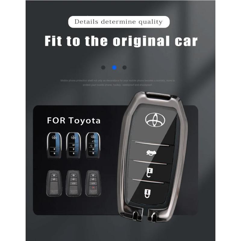 Car Key Case For Toyota 86 Camry Corolla Crown Highlander Rav4 Alphard Vellfire Venza Yaris Prado Hilux Fortuner Land Cruiser