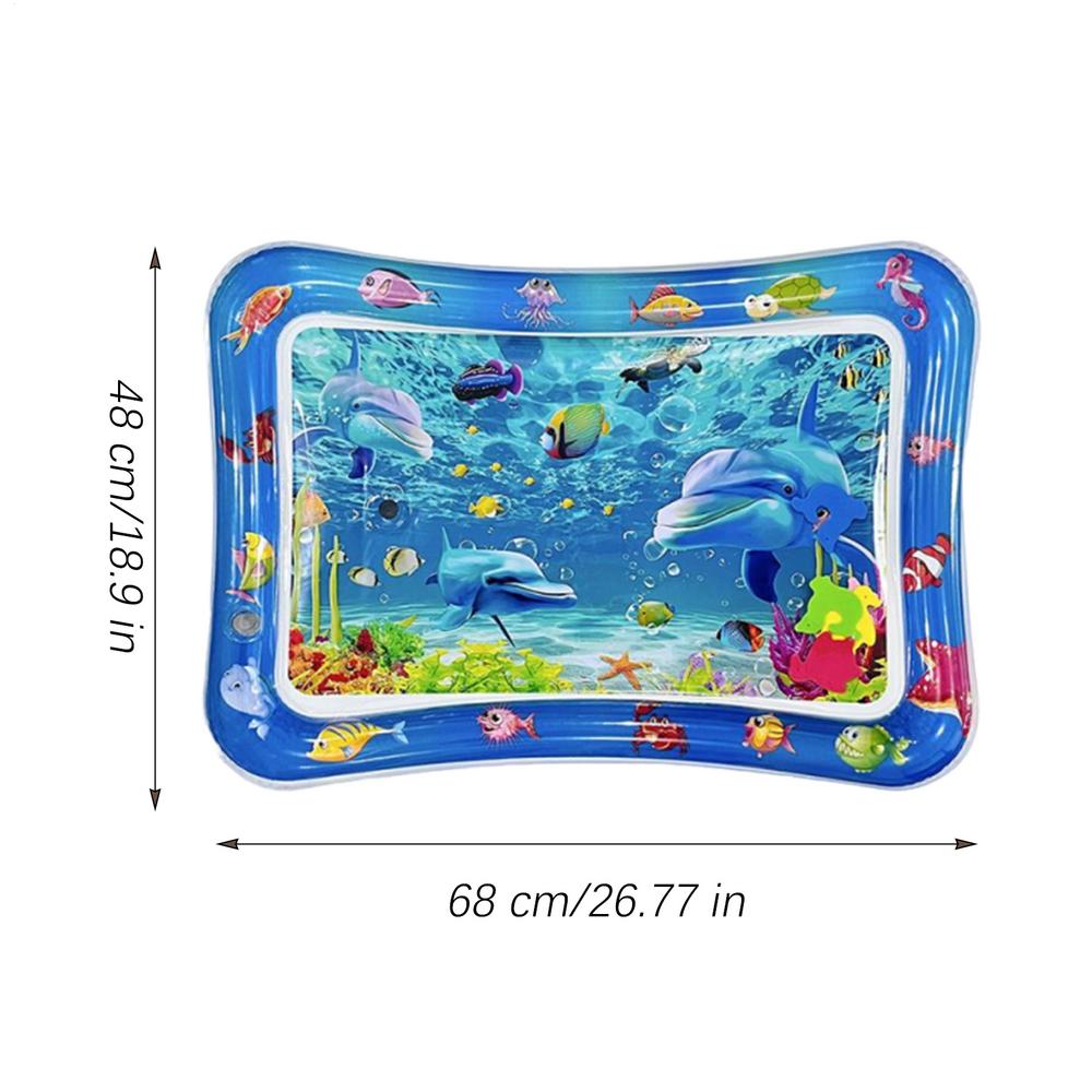 

Inflatable Water Mat For Cat And Dog Water Sensory Play Mat Thickened Pet Playmat With Fish Sea Ocean Theme Sensory Toy Water синий