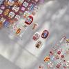 Cute Chinese New Year Horse Year Lion Dance Bow Nail Art Print Stickers Lucky Pony Manicure Decals Festive Embossed Nail Decor