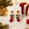 2D Flat Acrylic Christmas Earrings Snowman Ladies' Ear Jewelry Leopard Pendant Earrings  Party