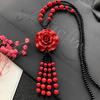 Pendant Carved Rose Necklace Pendant, Lucky Necklace, Romantic Lover Men And Women, Lovers Gift