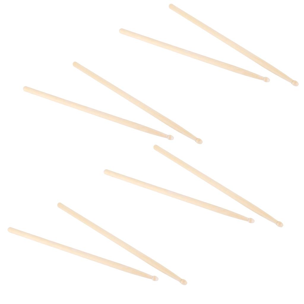 10 Pairs Drum Mallet 7A Wood Drumstick Wooden Drum Stick Instrument Accessory for Playing Replacement