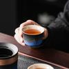 High-end souvenir business coarse pottery mountain sea gradual change tea set home office set ceramic kung fu