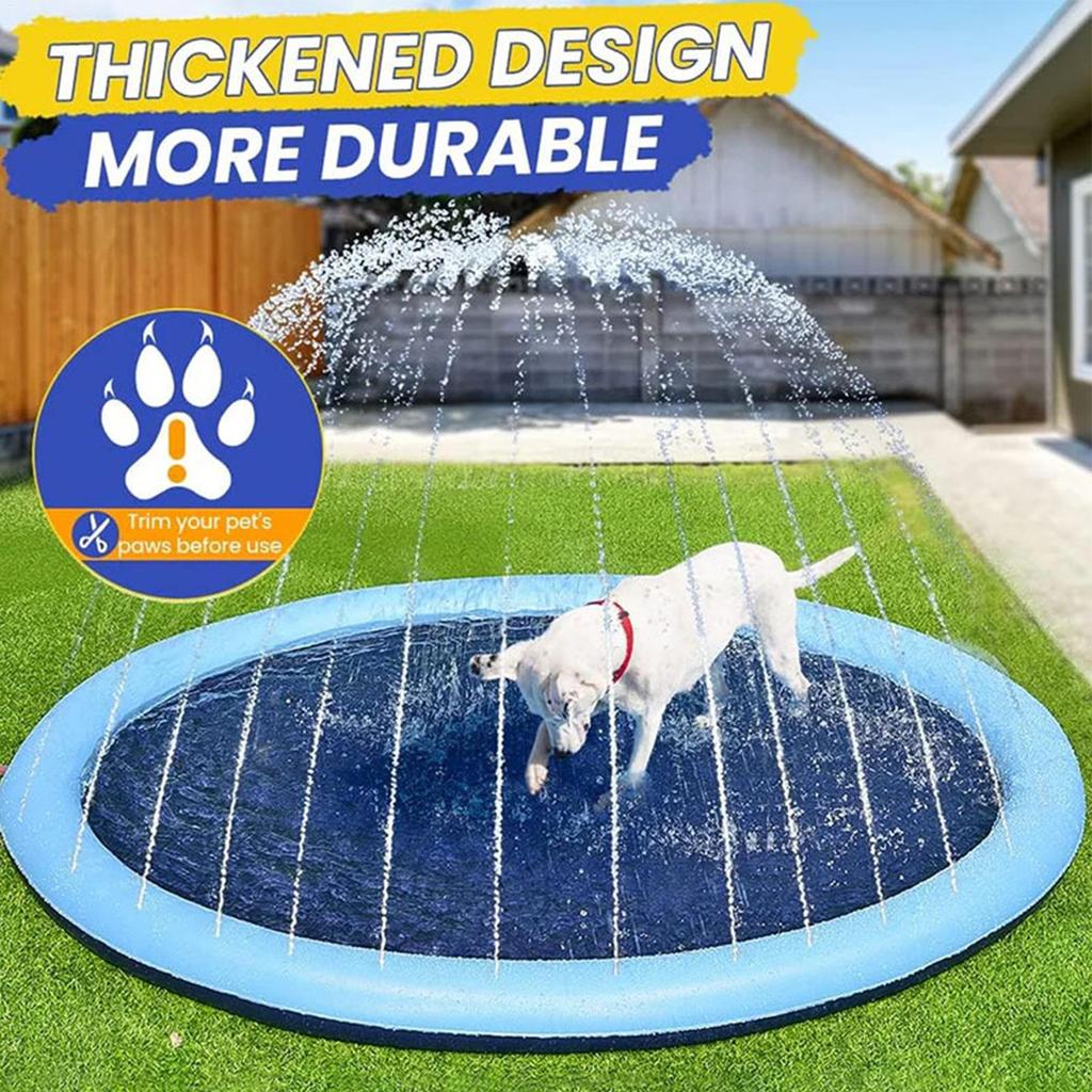 Gogs Sprinkler Spielmatte Kinder Wasser Sprinkler Pad Wiederverwendbar Rutschfest Outdoor Sprinkler Pad Wasserspielzeug für Welpen Katzen