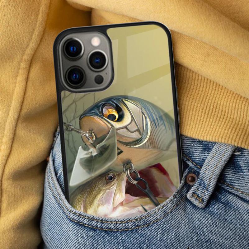 Carp Fishing Fish Soft Phone Case for iPhone 17 Air 16e Pro Max 15 Pro 13 14 Plus 11 12 MagSafe Magnetic Coque