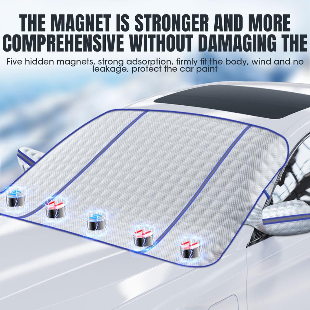 Magnetic Car Snow Shield Frost Prevention Frost Car Cover Car Front Windshield Sunshade Thickened Snow Shield Auto Coat