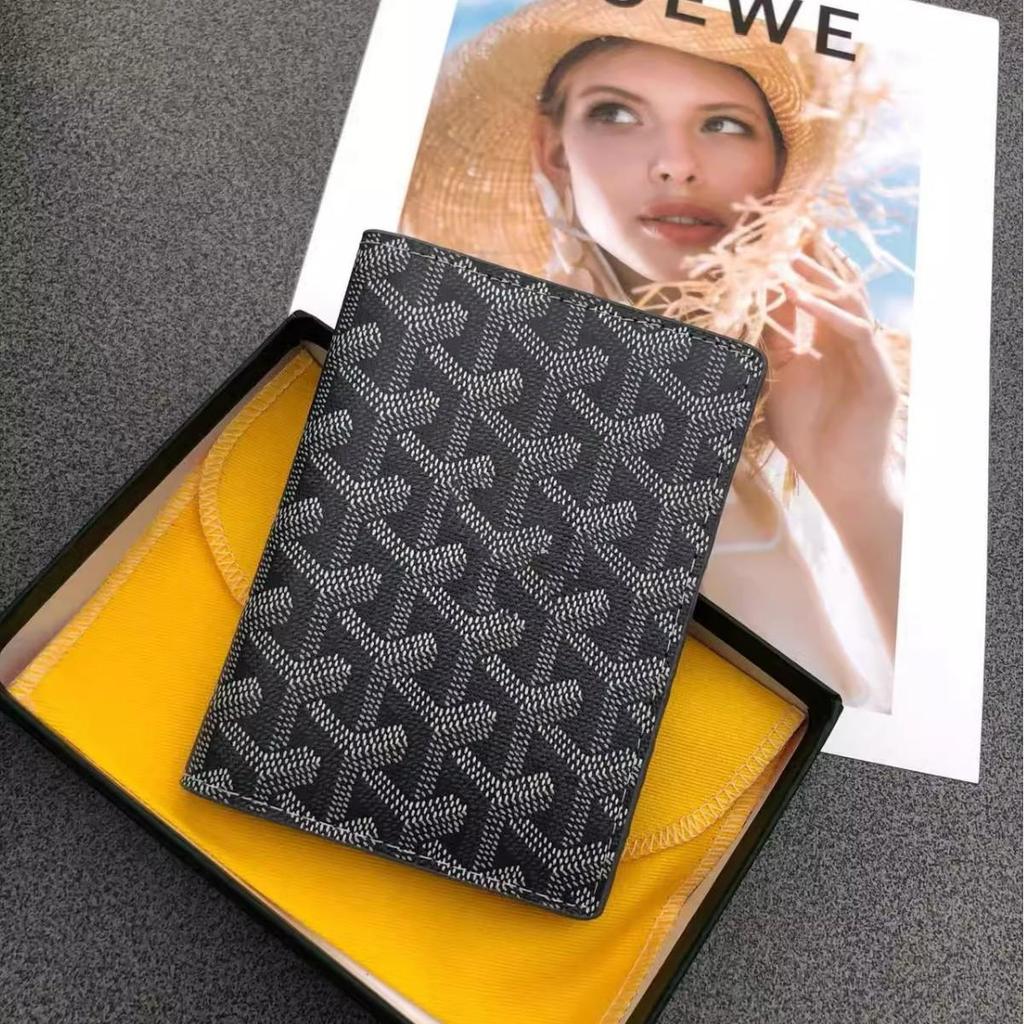 Dogtooth Print Goya Passport Holder & Coin Purse - Stylish & Versatile Wallet