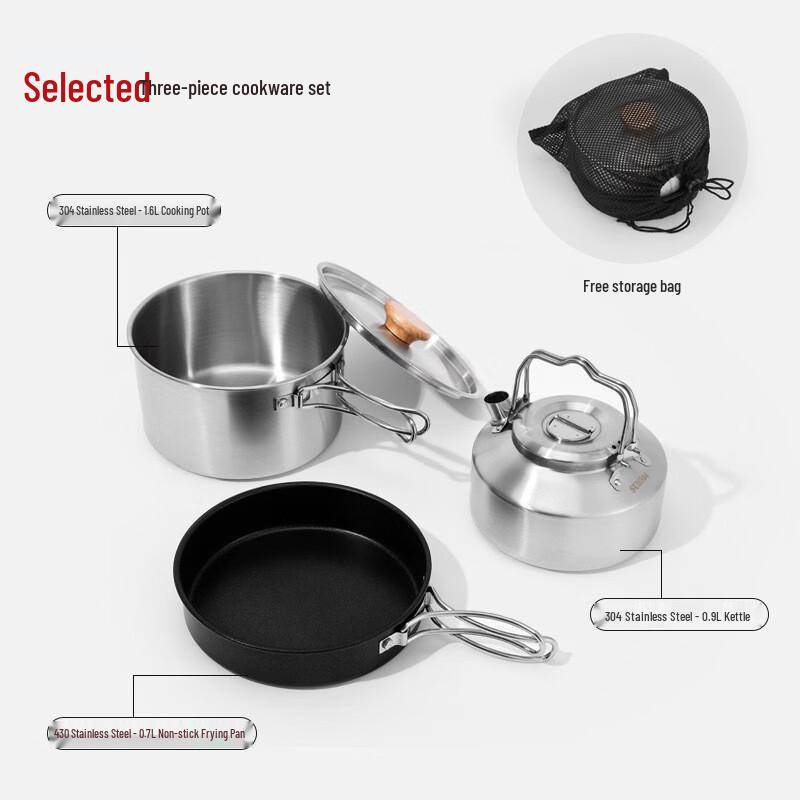 304 Stainless Steel Outdoor Camping Cookware